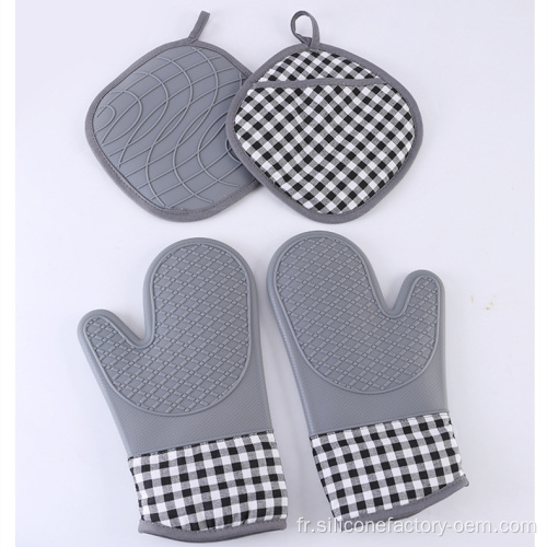 Gants de cuisson en silicone résistant à la chaleur